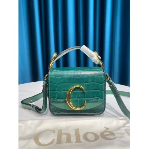 Chloe mini C bag in blue navy