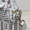 Fendi MON TRESOR net white leather bag