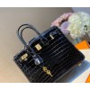 Hermes birkin black crocodile 25cm