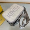 Fendi Camera Case white FF fabric bag