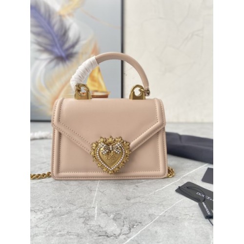 Dolce & Gabbana Pink Leather Top-Handle Bag