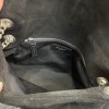 YSL Black Puffer Black Suede Leather Medium Bag