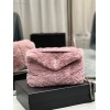 YSL Puffer Merino Shearling & Lambskin Pink 29cm