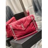 YSL Black Puffer Red Leather Large Bag