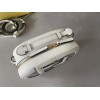 Fendi White O'lock Mini Leather Camera Bag