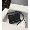 DG calfskin logo black crossbody bag