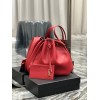 YSL Paris VII Hobo Red Leather Bag