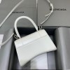 Balenciaga Hourglass Small White - Crystal Logo Bag