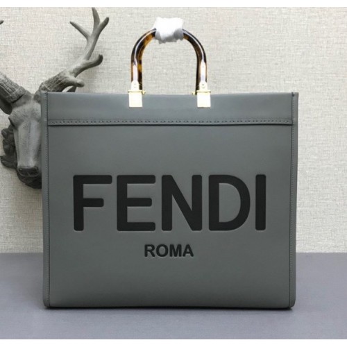 Fendi sunshine tote bag gray 41cm