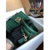 Dolce & Gabbana Small Green Calfskin DG Amore Bag
