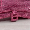 Balenciaga Hourglass S Rhinestone Pink Bag