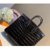 Hermes birkin black crocodile 25cm