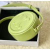 Celine Oval Cuir Triomphe green calfskin bag