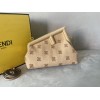 Fendi first medium beige embroidery bag