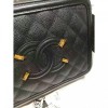 Chanel CC Filigree Vanity Case Bag Black Grained Calfskin A93343 VS00421