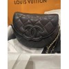Chanel mini messenger 2023 black CC caviar leather bag