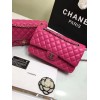 CHANEL 1112 Rose Red Medium Size 2.55 Lambskin Leather Flap Bag With Gold/Silver Hardware