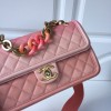 Chanel Flap Grained Calfskin Bag pink AS0062