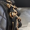 Chanel Round Chain Clutch in Black