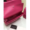 CHANEL 1112 Rose Red large Size 30 Lambskin Leather Flap Bag With Gold/Silver Hardware