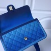 Chanel Flap Grained Calfskin Bag Blue AS0062