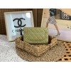 Chanel Woc CC chain green leather bag