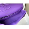 Chanel 1112 CF classic purple caviar silver hardware 25cm bag