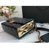 Chanel Lambskin & Gold Metal Mini Flap Bag