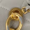 Chanel flap metal mix gray lambskin bag