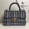 Designer Chanel Tweed Top Handle Bag A13042 VS00035
