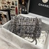 Chanel tweed classic gray flap bag 25cm