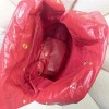Chanel red leather tote shopping large bag