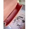 Chanel grained calfskin top handle flap bag new pink 20cm