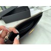 Chanel black lampskin wallet