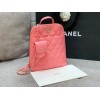 Chanel pink lampskin backpack