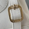 Chanel white calfskin backpack