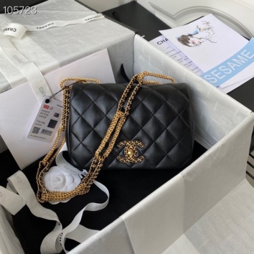 Chanel flap bag 20cm black AS2975