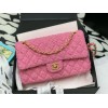 Chanel 22 tweed classic pink flap bag 25cm