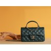 Chanel Top Handle gold hardware green lambskin mini bag