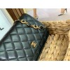 Chanel Woc CC chain black leather bag