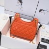 Chanel small shoulder bag in orange leather