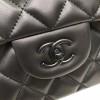 Chanel classic CF Lambskin Soft Leather Quilted Bag 25cm All Black