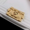 Chanel mini leboy white flap bag