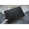 CHANEL 1112 Black Size 33cm Lambskin Leather Flap Bag With Gold / Silver Hardware