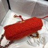 Chanel flap bag red crossbody