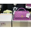 Chanel Coco Handle Purple Caviar Large Bag
