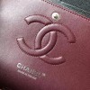 Chanel flap medium size 25 cm caviar black silver