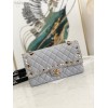 Chanel 2.55 Calfskin Flap Bag Charms 2021 in Gray