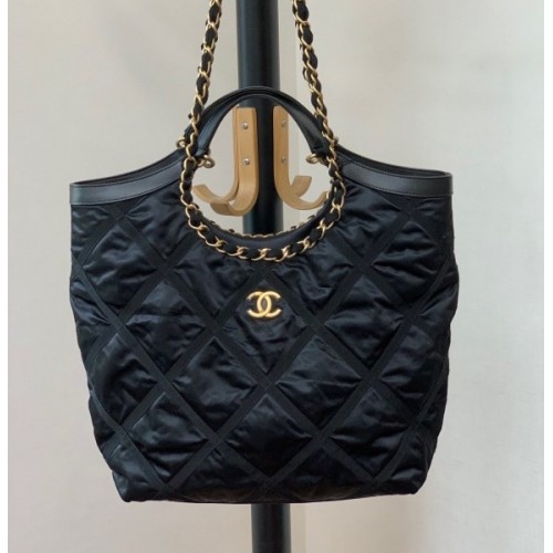 Chanel tote shopping max black bag