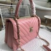 Chanel Chevron Trendy CC Flap Top Handle Pink Bag